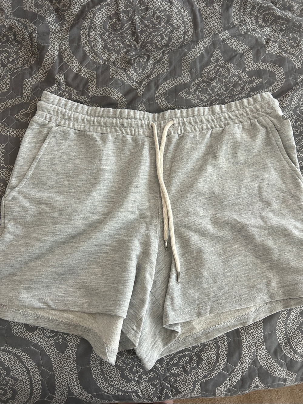 Danskin Light Gray Drawstring Athletic Shorts